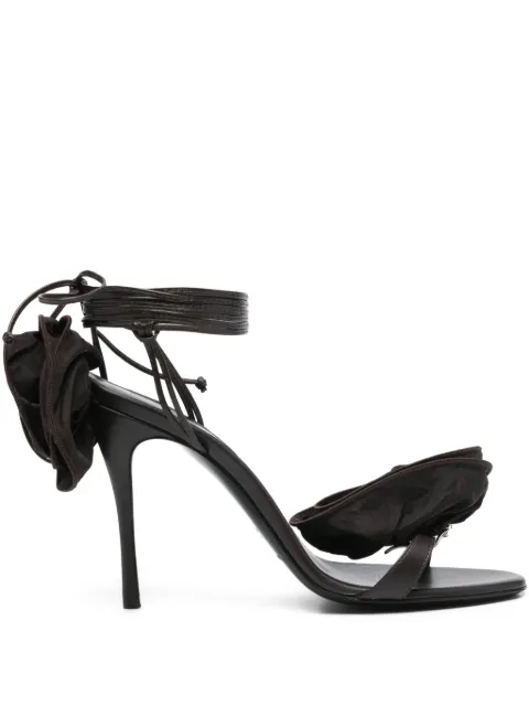 Magda Butrym 105mm rose-detail sandals Brown 444724