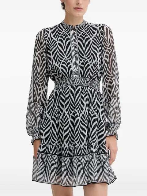 Hale Bob Nyra button printed mini dress Black 56CT622A