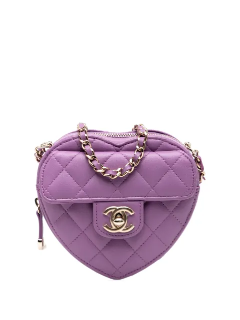 CHANEL Pre-Owned 2021 Mini Lambskin CC in Love Heart crossbody bag Purple LG9QZ2P8OM66THQW
