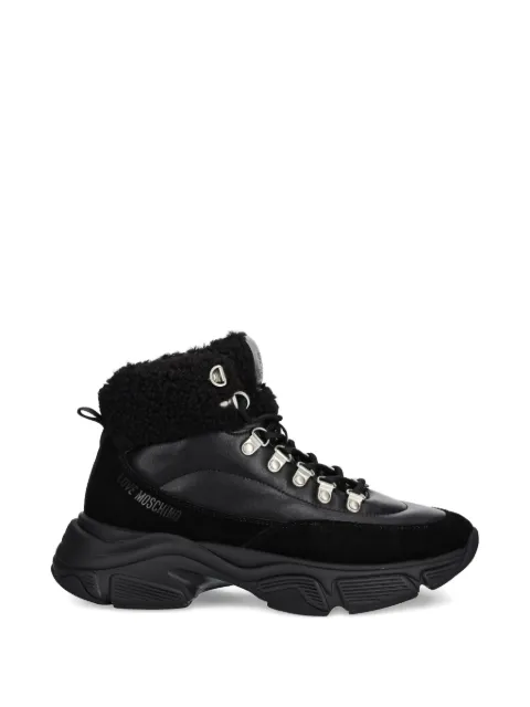 Love Moschino logo-detail boots Black JA15356G0NIAM