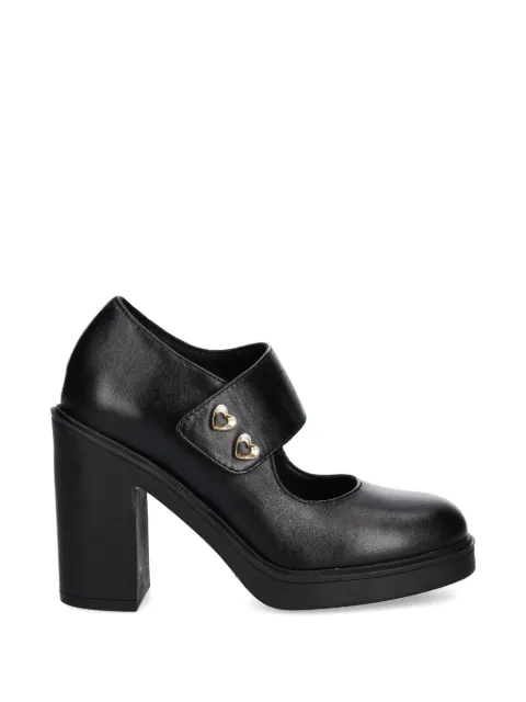 Love Moschino heart-detail heeled pumps Black JA1043AG0NIA0