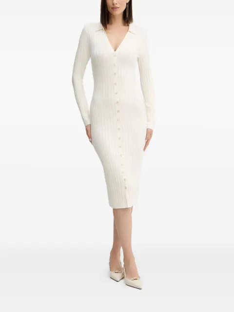 GUESS USA ribbed knit midi dress Neutrals W5BK60Z2YJ2