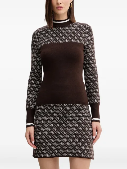 GUESS USA patterned long-sleeve sweatshirt Brown W5BR24Z3JD2