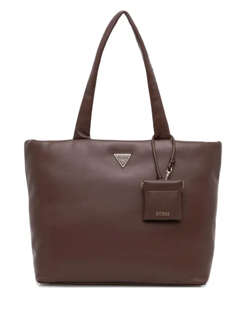 GUESS USA Sunetra triangle-logo shoulder bag Brown HWNG7534230