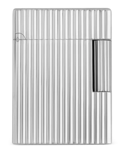 S.T. Dupont ribbed lighter Silver DC14021
