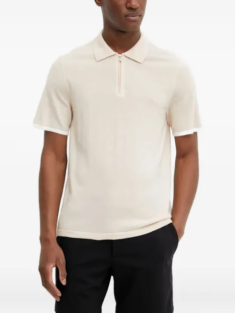 FROM FUTURE zip-detail polo shirt Neutrals MPP02710