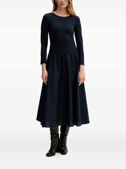 Gant long-sleeve gathered midi dress Blue 4503459