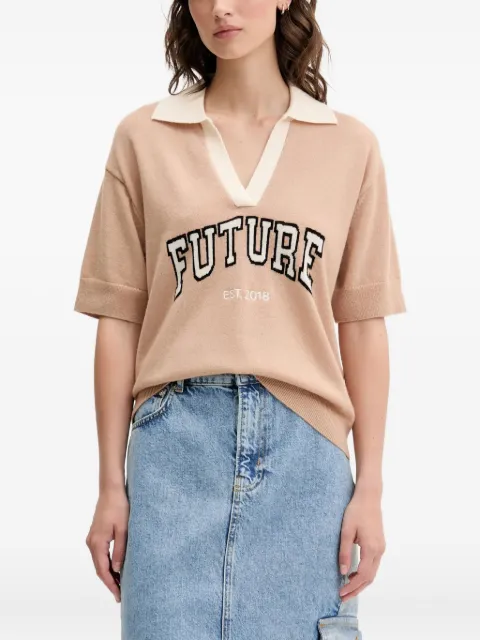 FROM FUTURE collared sweater Neutrals WPP02646