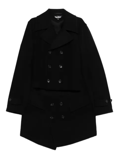 Black Comme Des Garçons double-breasted coat Black 1PC002W25