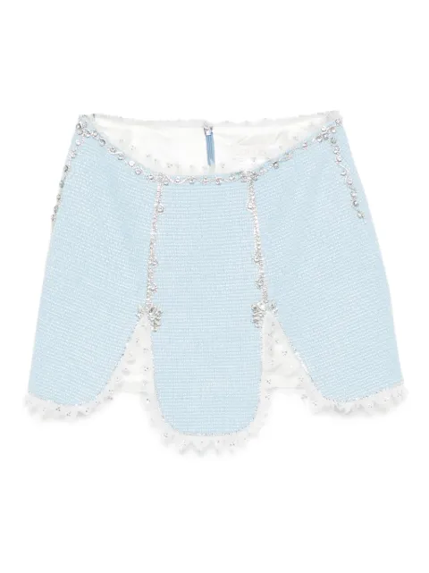Loulou lace-embellished mini skirt Blue 60000A083