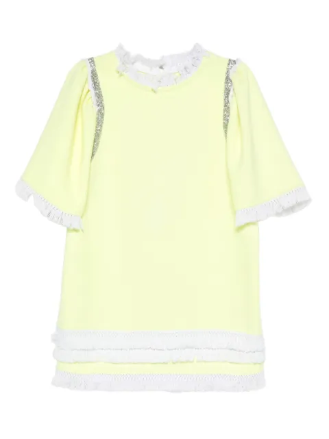 Loulou fringe-trim mini dress Yellow 60000A074