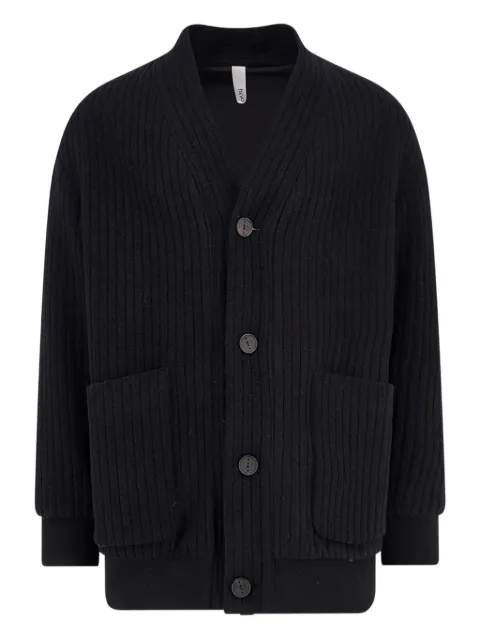 Hevo Cimino patch-pocket ribbed coat Black CIMINOI7440303