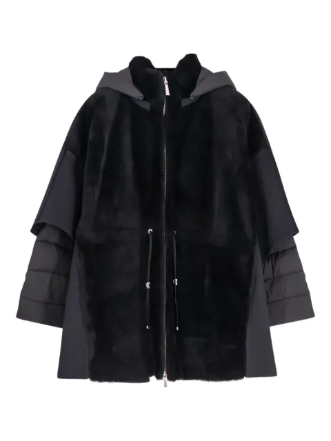 Moorer hooded zip-up coat Black MODGI101083U0001