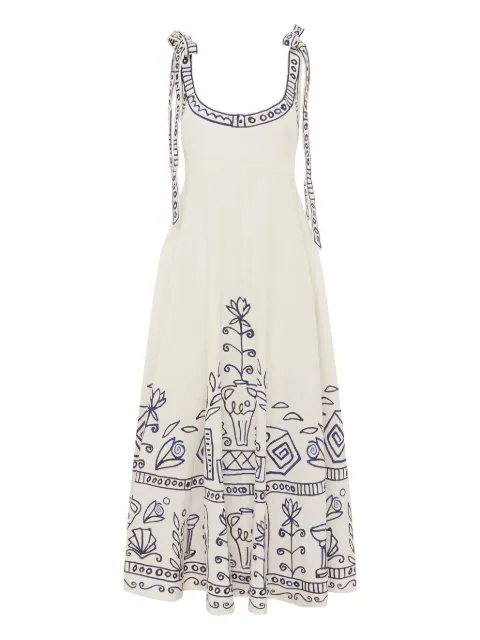 ALEMAIS x LRNCE Leela midi dress Neutrals 6078DCREAM