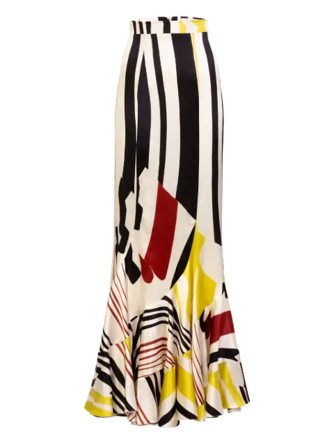 Silvia Tcherassi Florina patterned maxi skirt Neutrals ST260003MULTI
