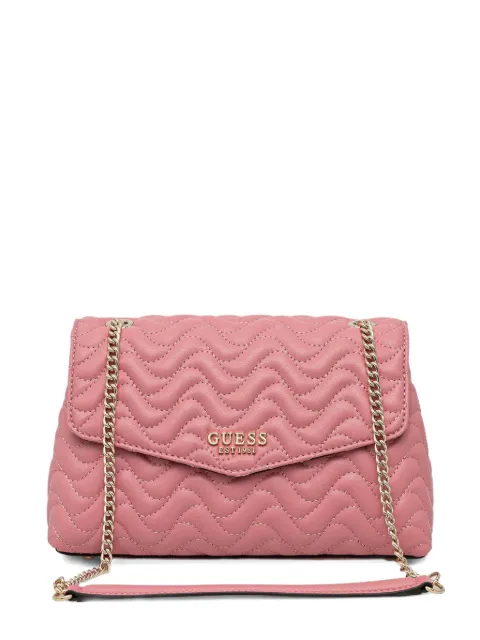 GUESS USA quilted chain-strap cross body bag Pink HWQG9653210