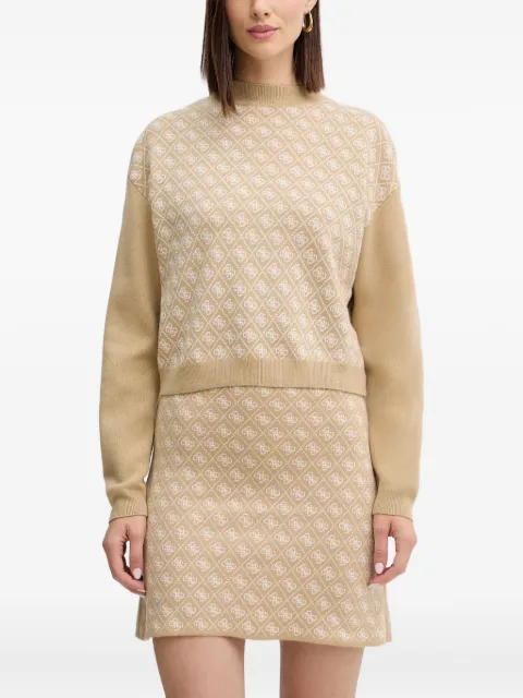 GUESS USA patterned high-neck sweater Neutrals W5BR23Z3JD2