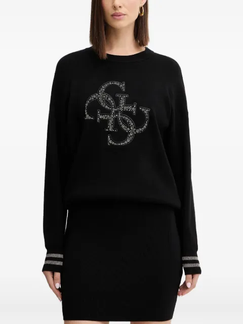 GUESS USA logo-appliqué sweater Black W5BR42Z26I2