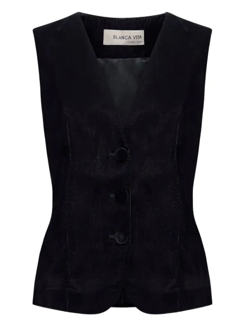 Blanca Vita velvet button jacket Grey GALKY9924ANTRACITE