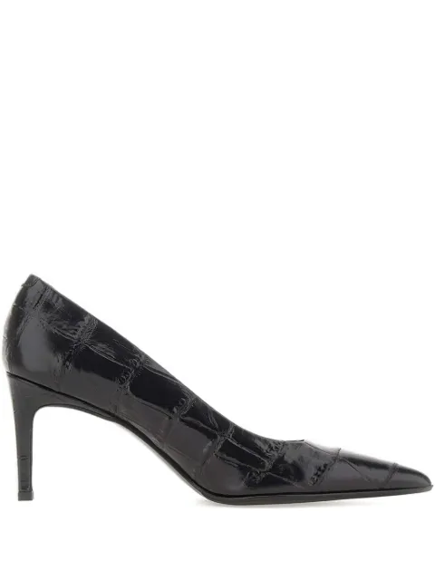 Sergio Levantesi 80mm Grace crocodile-effect pumps Black GRACE56COCCONERO