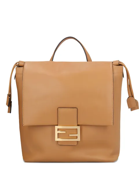 FENDI FF-clasp backpack Brown 8BZ057AYJ1
