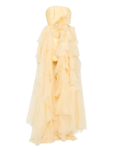 Loulou flower-embellishment maxi dress Yellow 60000A076