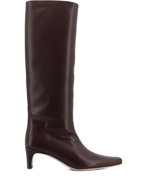 STAUD Wally pointed leather boots Brown F25P1001WLESPR