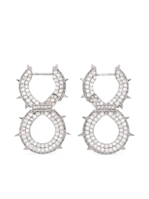 DARKAI Spiked Infinity earrings Silver DIOR0036BBDIL