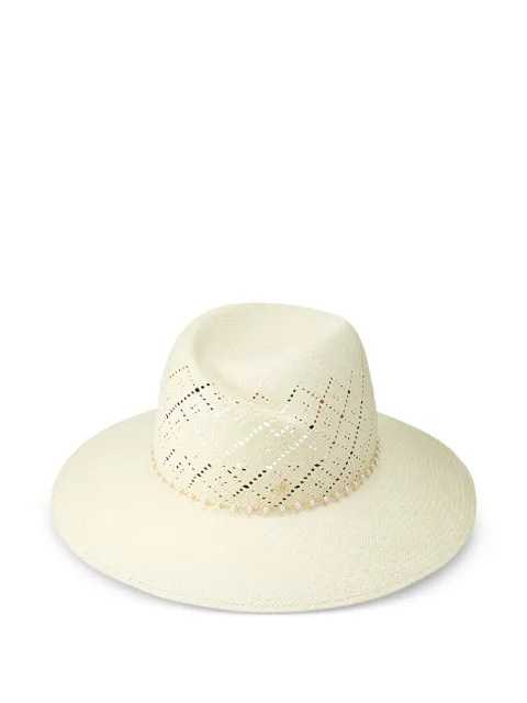 Maison Michel Virginie perforated hat Neutrals 1001292001