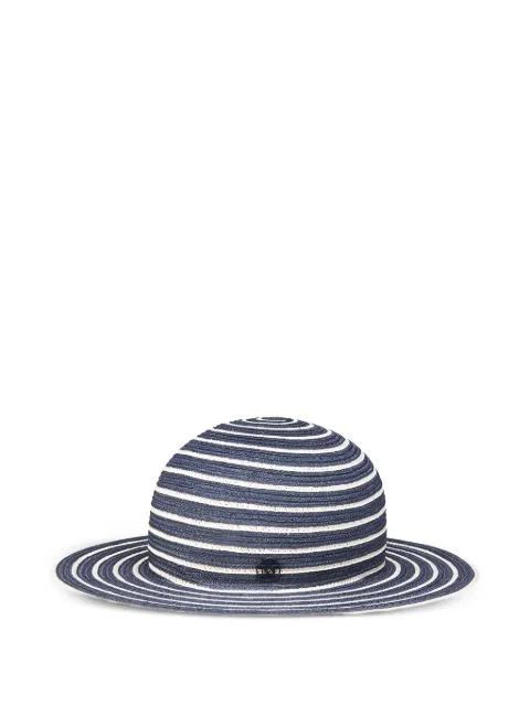 Maison Michel Marsha striped-designed hat Blue 1016020001