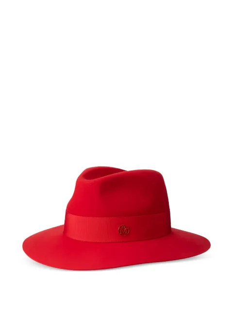 Maison Michel Henrietta ribbon-detailed hat Red 1002181001