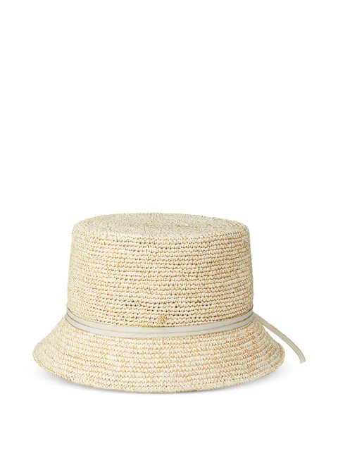 Maison Michel Lila ribbon straw hat Neutrals 1228003001