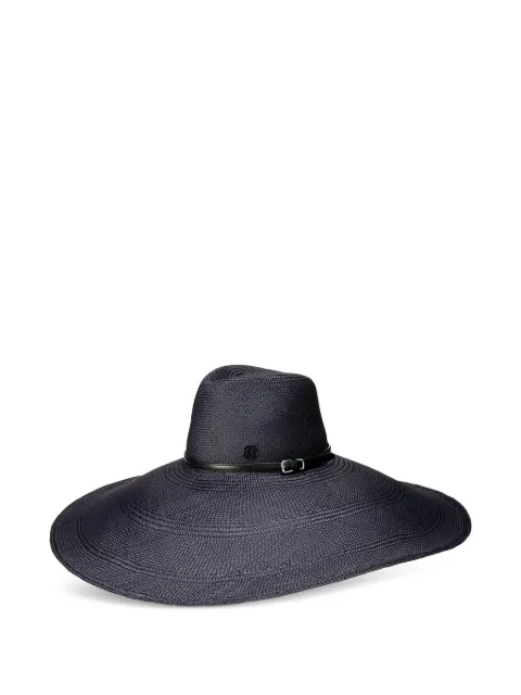 Maison Michel Wanda buckle hat Blue 1648001001