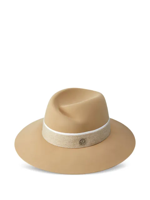 Maison Michel Virginie ribbon-detail hat Neutrals 1001298002