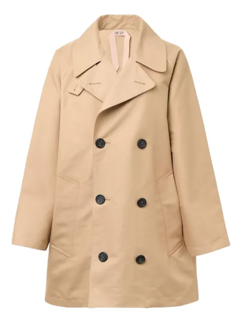 Nº21 buttoned double-breasted coat Neutrals AW25O01101741322