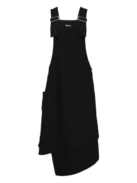 Black Comme Des Garçons pinafore sleeveless asymmetric dress Black 1PA00605011A