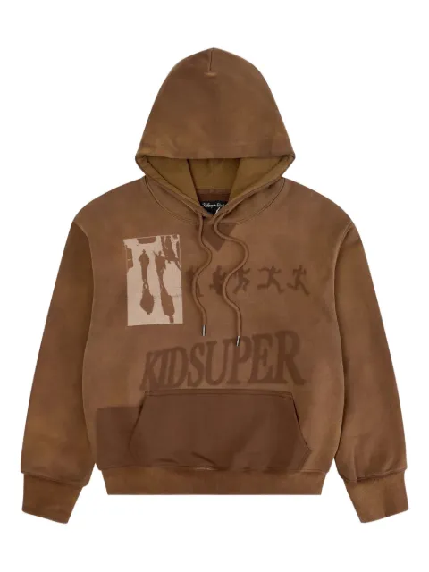 KidSuper Sun Faded hoodie Brown AW25HD0100BROWN