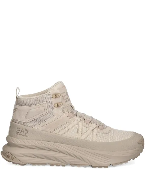 Ea7 Emporio Armani high-top logo sneakers Neutrals AF184507X000299