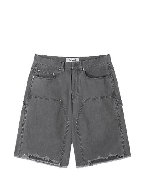 TONYWACK frayed shorts Grey BF12PT303FADEDCARBON