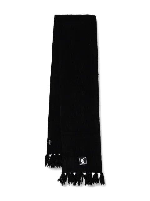 Just Cavalli logo-patch scarf Black 79RA2H08ZG411