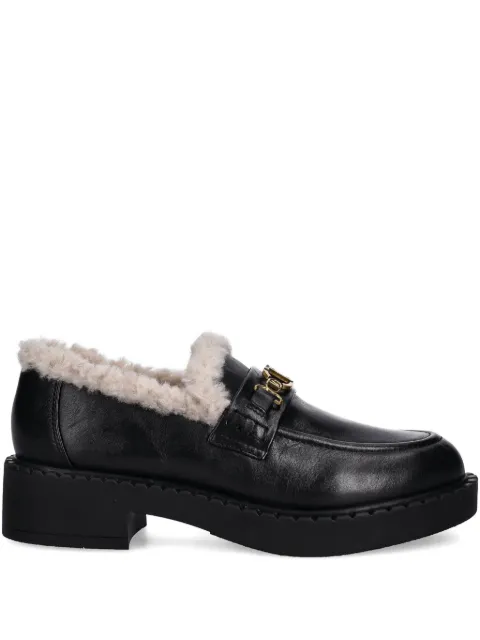 TWINSET logo-detail loafers Black 252TGT062