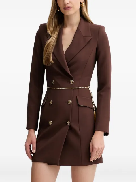 Elisabetta Franchi double-breasted mini dress Brown AB89657E2
