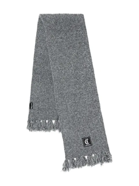 Just Cavalli logo-patch scarf Grey 79RA2H08ZG411
