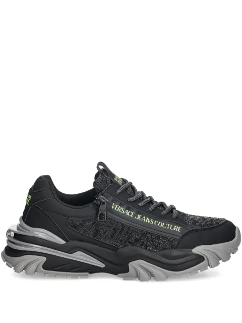 Versace Jeans Couture textured logo-detailed sneakers Black 79YA3SI5ZSC89