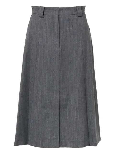 Nº21 pleated-detail midi skirt Grey AW25C06230478737