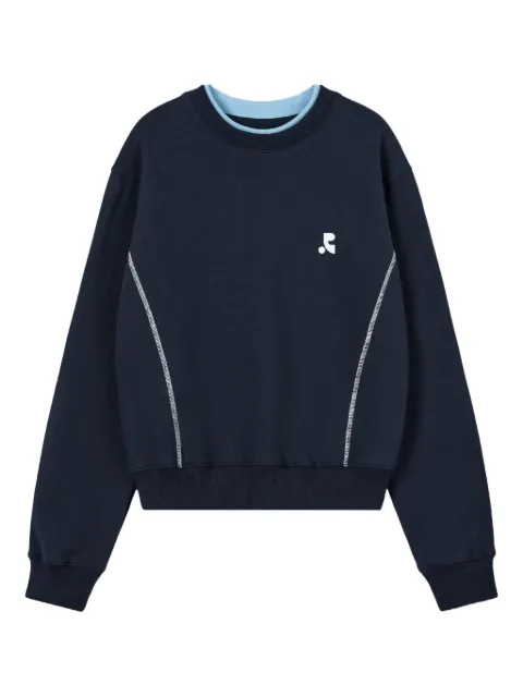 Rest&Recreation layered-neck logo-detail sweatshirt Blue RR253TP008NVF00