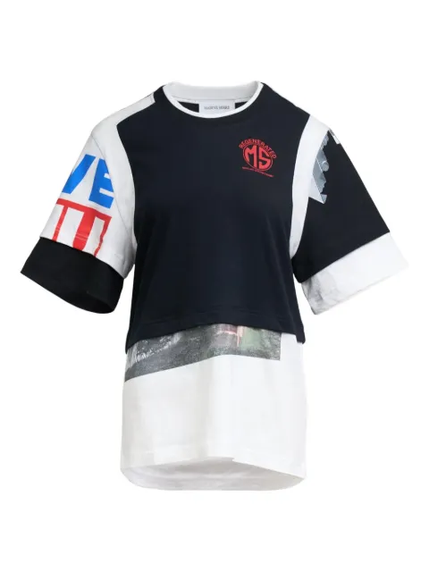 Marine Serre layered T-shirt Black MTT096AUJER0003WH11