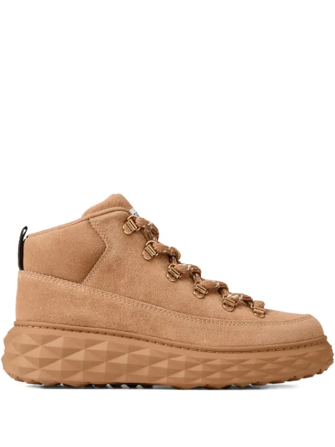 Jimmy Choo Diamond Maxi Hike suede high-top sneakers Brown J000179691