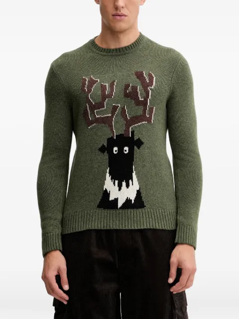 Ea7 Emporio Armani graphic-print sweater Green 7M001128AF17652