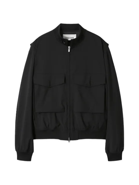 TONYWACK patch-pocket bomber jacket Black BF12CJ301BLACK